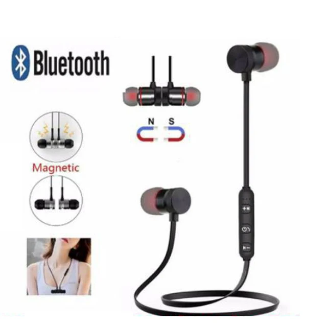 

Ear Hook Sports Bluetooth Wireless Headphone SweatProof Earphone Metal Earpiece Stereo Wireless Headset for smart phone