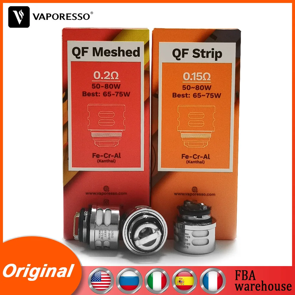 3 шт./упак. спираль Vaporesso QF Strip 0.15ohm сетка 0.2ohm для замены SKRR S танк Атомайзеры Core E cig
