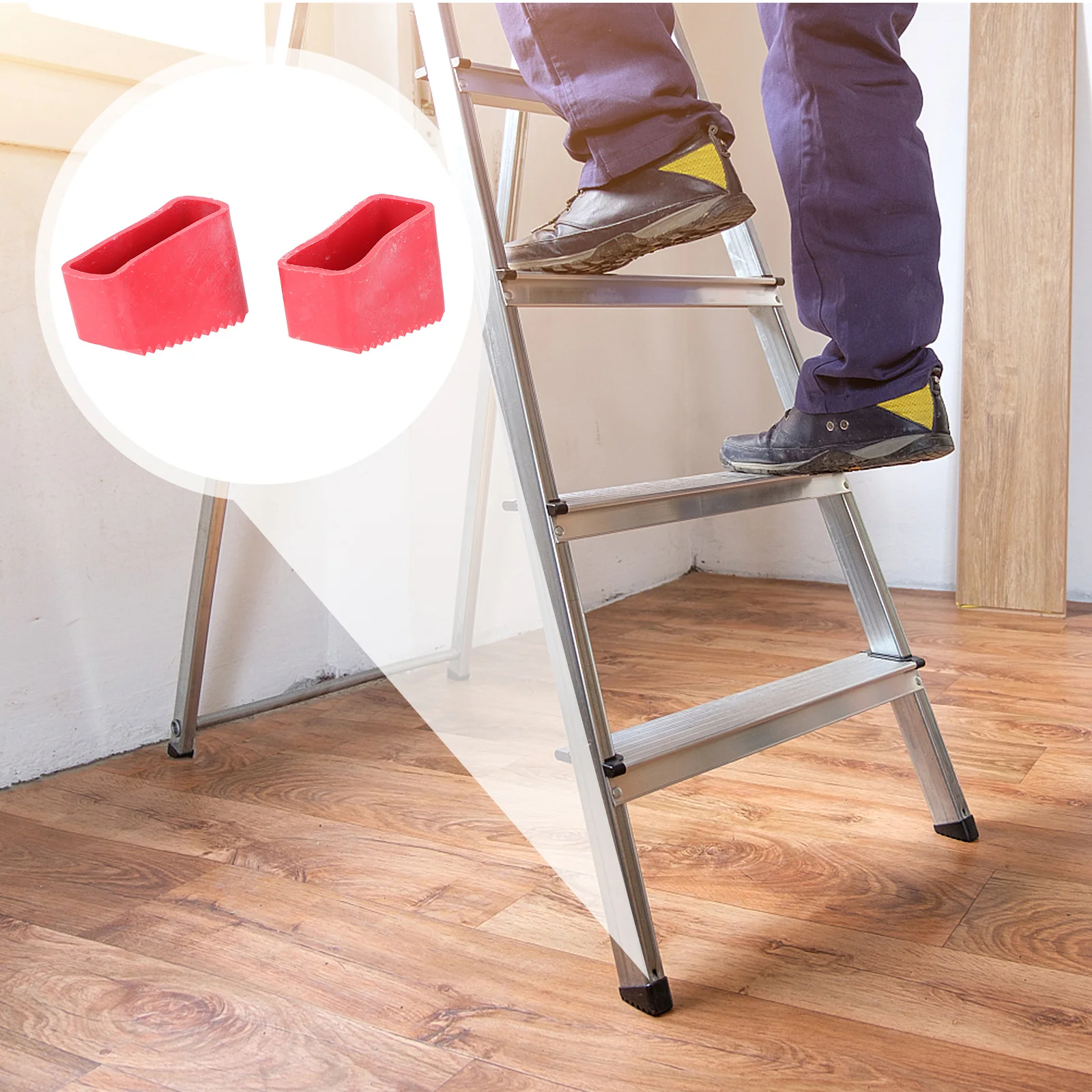 2Pcs Step Ladder Feet Covers Versatile Ladder Leg Covers Non-skid Ladder Pads
