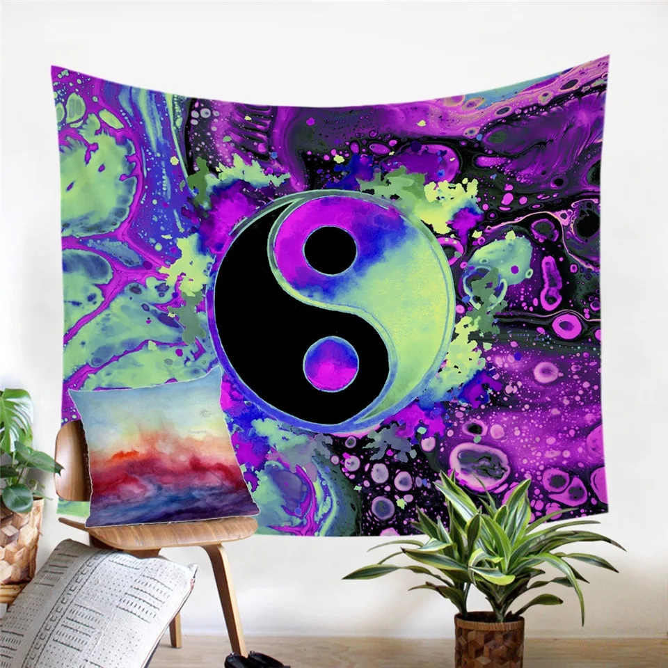 

SOFTBATFY Alien Tapestry Headboard Wall Art Bedspread Dorm Tapestry Home Decor Dropshipping