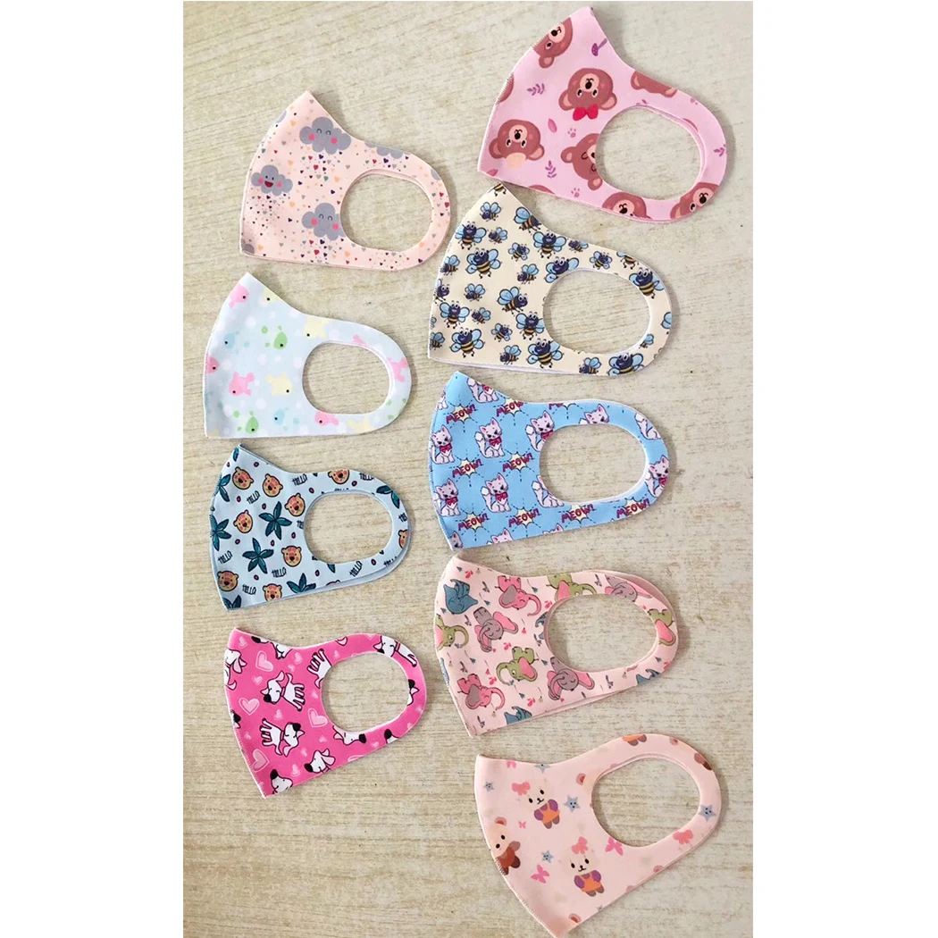 5 шт. мультяшная Губка Маска для рта моющаяся Пылезащитная многоразовая маска