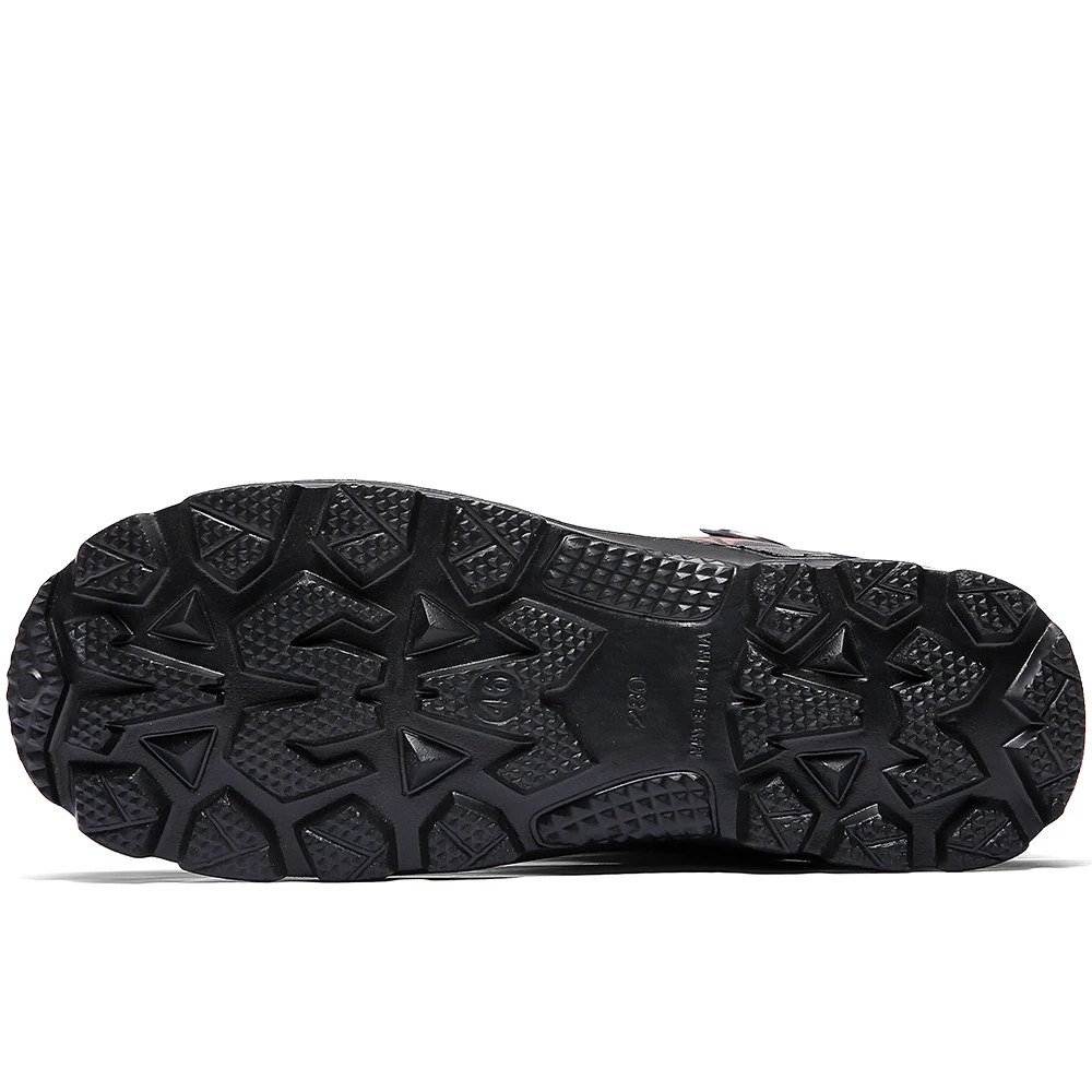 Камуфляжные водонепроницаемые мужские зимние ботинки теплые до середины икры