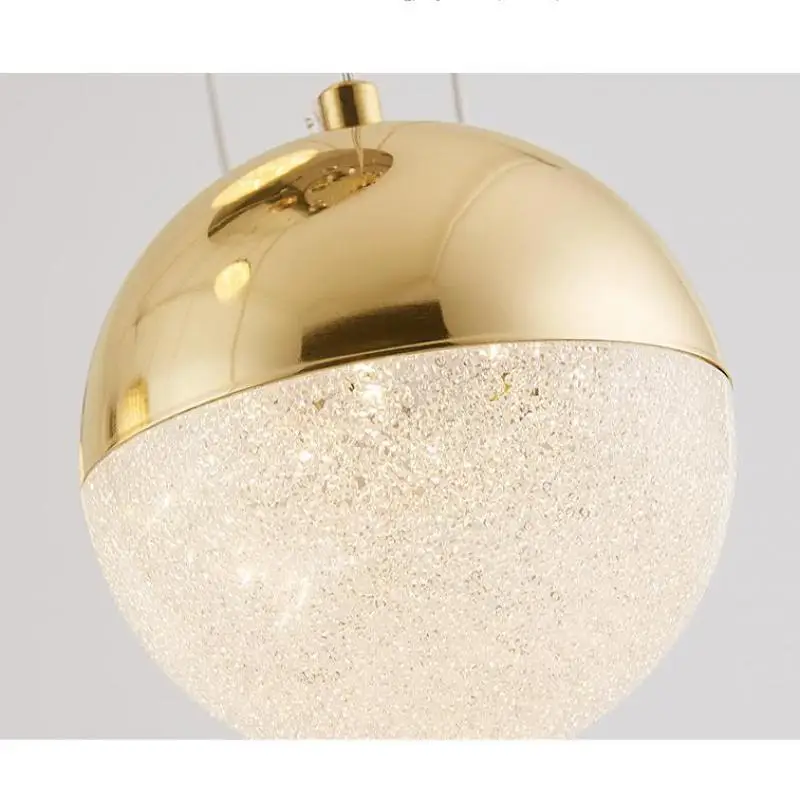 Лестница алюминиевая светодиодная люстра оконный светильник золотой шар XL