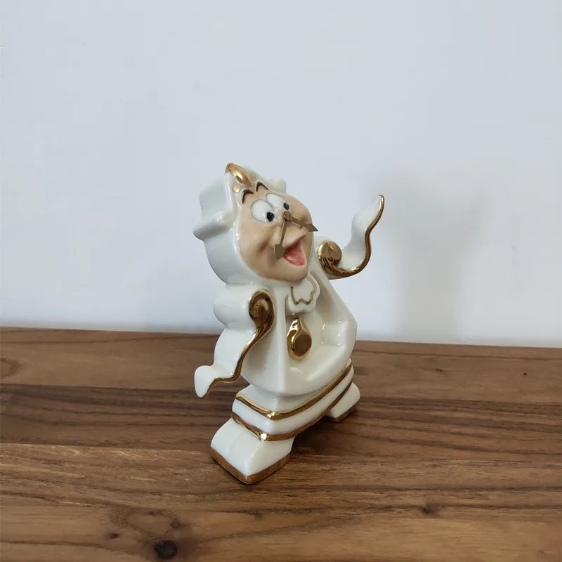 Мультяшная Красавица и Чудовище кружка и чайник Миссис Поттс чип чайный горшочек, чашка набор часы когсворт фарфоровый подарок 18 К позолоченный