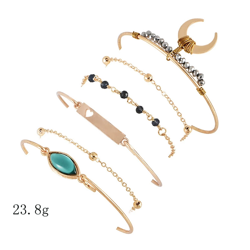 Золотые браслеты и браслеты в стиле панк для женщин, модные трендовые Кристальные геометрические браслеты-запонки на цепочке, очаровательные браслеты, вечерние ювелирные изделия