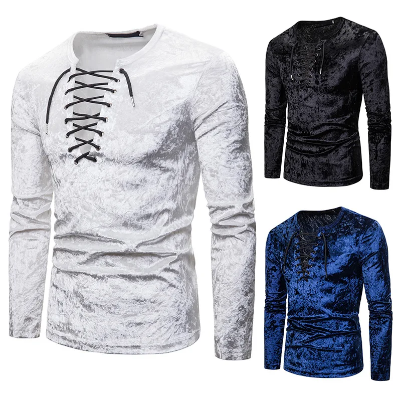 Шотландский якобит Ghillie Kilt рубашка мужская Chemise Homme 2019 Модная приталенная