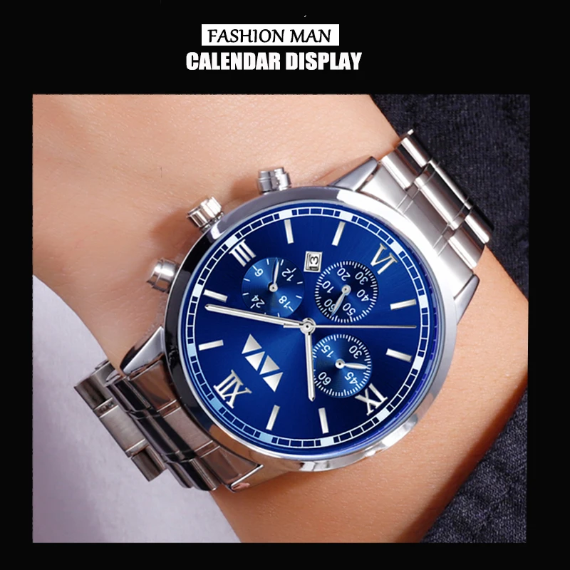 Часы наручные мужские с календарем деловые повседневные Модные Спортивные