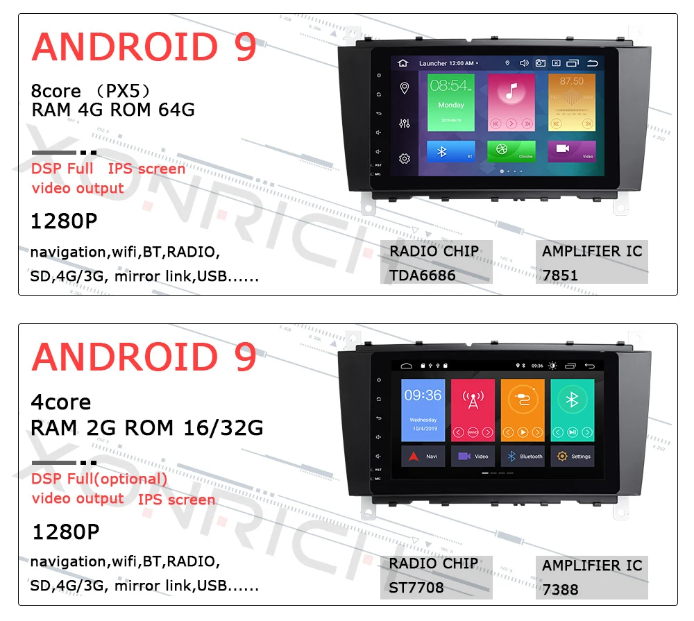 Ips DSP 64G 2 Din Android 9 Автомагнитола для Mercedes/Benz W203 W209 W219 a-класс A160C-Class C200 CLK200 мультимедиа gps-навигация
