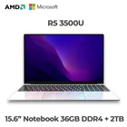Металлический ультрабук AMD Ryzen 5 3500U, максимальный объем оперативной памяти 36 Гб