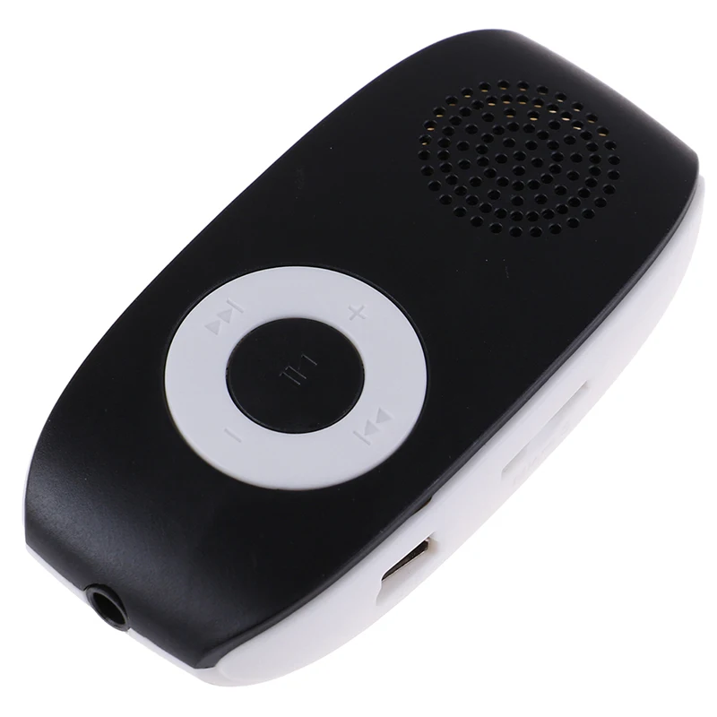Черный MP3 музыкальный медиа детский аудио музыкальный плеер клип USB mp3-плеер Поддержка SD TF карта 32 Гб спортивный музыкальный медиа встроенный динамик - Цвет: Черный