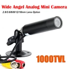 Металлическая Цилиндрическая мини-камера видеонаблюдения CVBS, широкоугольный объектив 2,8 мм, 3,66816 мм, аналоговая камера с кронштейном