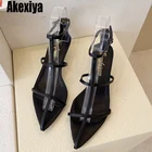 Пикантные желтые сандалии; Женские босоножки; Новые летние остроносые туфли с острым носком на шпильке; BC362