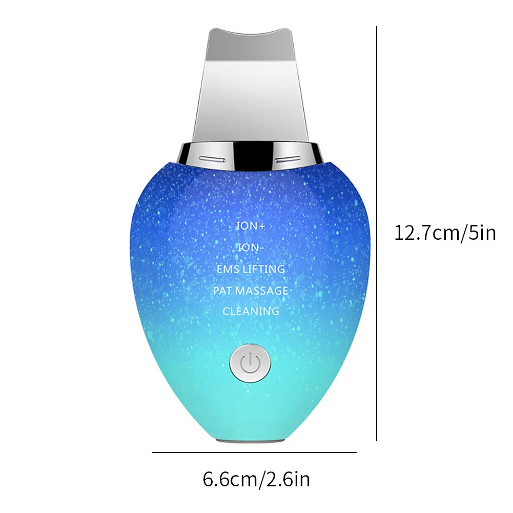 

Facial Skin Scrubber Ion Acne Cleaner Ultrasound Blackhead Remover Peeling Shovel Facial Massager Beauty Skin Care Tools