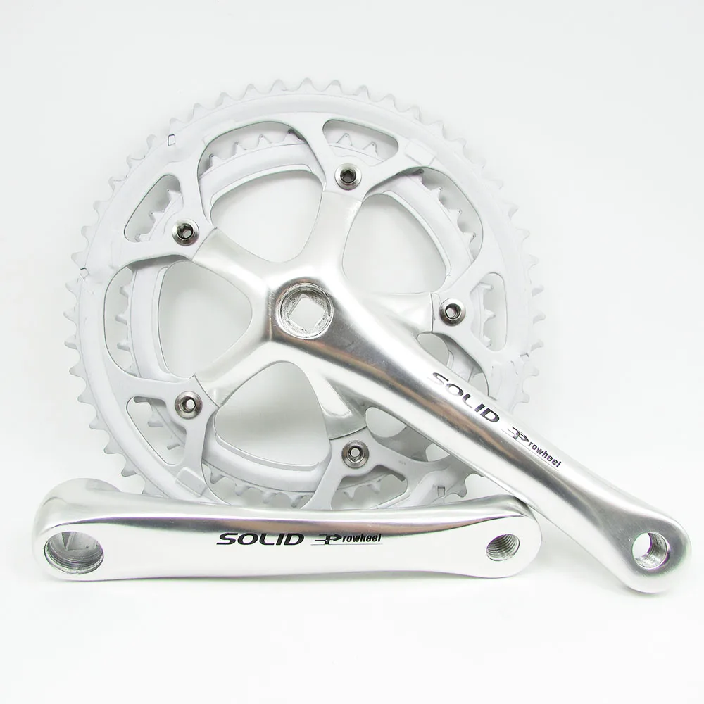 PROWHEEL 7/8/9 скорость 130 BCD crankest передняя Звездочка квадратное отверстие дорожный велосипед колеса 52/42T Алюминиевый сплав рукоятка складной велосипед