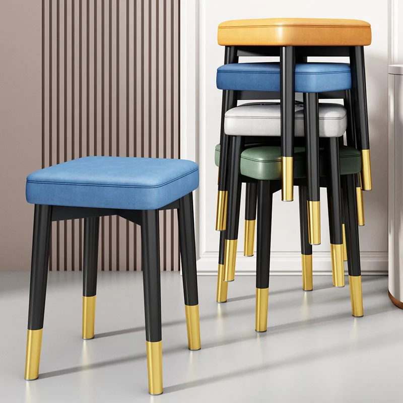 Роскошный кожаный обеденный стул в скандинавском стиле современная простая