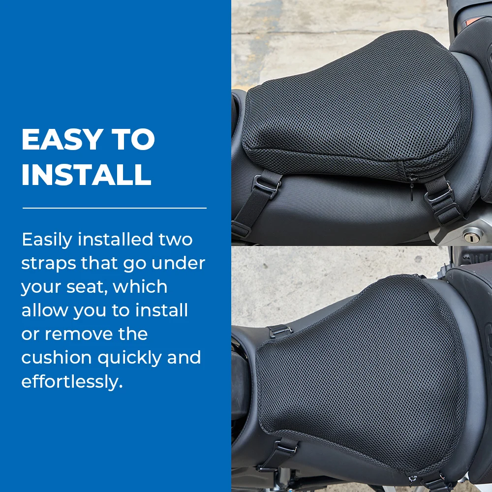 

Air Pad Motorcycle Seat Cushion Sunscreen Mat Air Fillable Seat Pad for CBR600 Z800 Z900 R1200GS R1250GS GSXR 600750 390 ATV