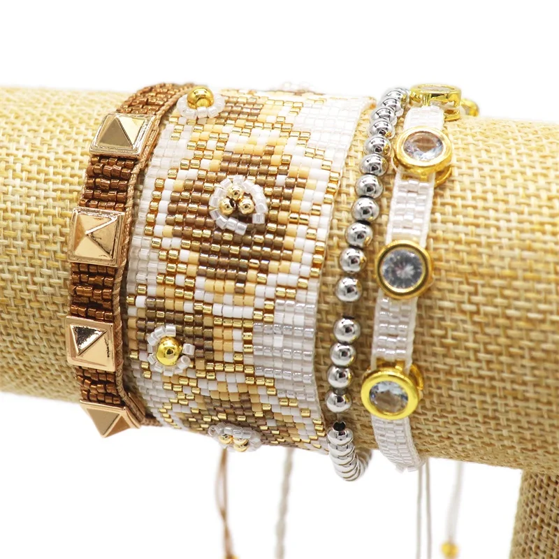 

GRAPES Pulsera Mujer 2021 MIYUKI Cuff Bracelet 3D Flower Bracelets Jewelry Women Handmade Loom Beads Bohemian Fashion Summer