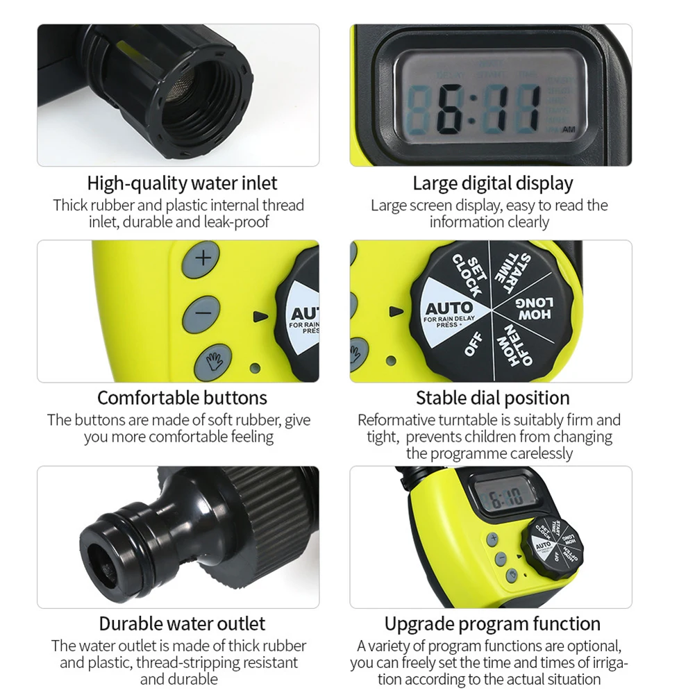 Garden Watering Timer Programmable ABS Automatic Irrigation Controller Electronic Tool | Дом и сад