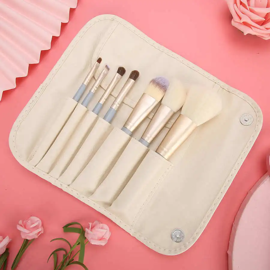 

7pcs Makeup Powder Brushes Foundation Blush Brush Eyeshadow Brush with Storage Bag Cosmetics Brushes