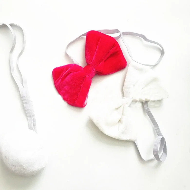 

Children Adult Bunny Ear Bow Tie Tail Headband Set Fancy Dress Costume Hen Party Big Rabbit Ears Hairbands
