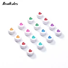 100 шт.лот Акриловые Плоские буквы резьба круглые бусины диаметр 7 мм отверстие 2 мм для браслетов DIY женские ювелирные изделия фурнитура оптовая продажа