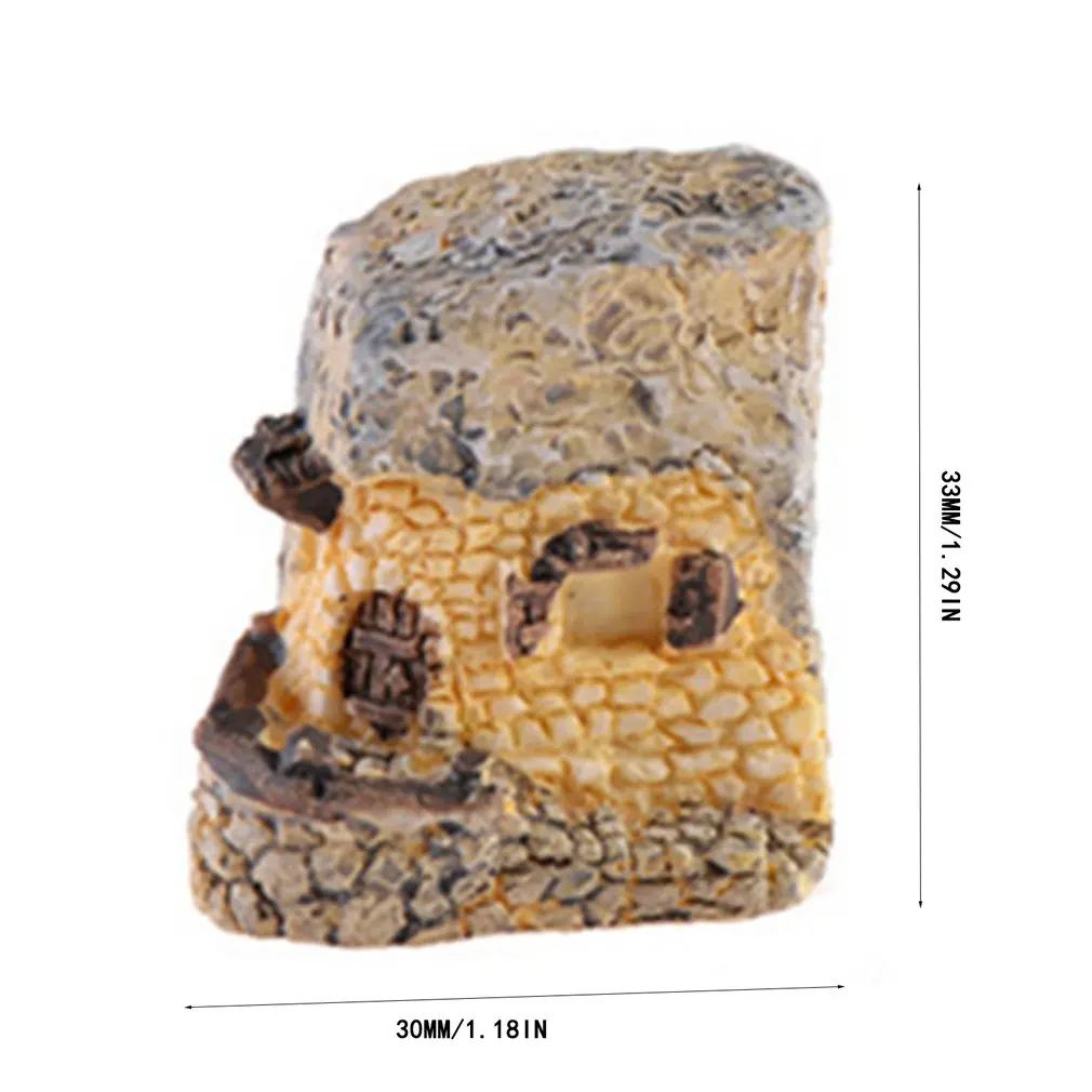 

Artificial Mini Miniature Resin House Craft Ornament for Home Decoration Small House Model DIY Cute Mini Resin House Miniature