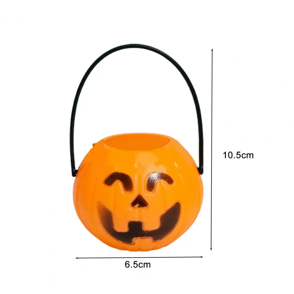 

6Pcs Pumpkin Lantern with Handle Party Bar Props Plastic Halloween Lantern Home Decoration for Carnivals