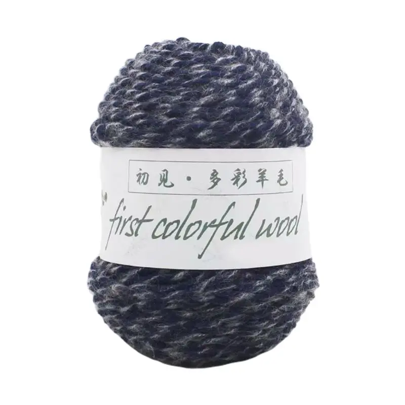 1 рулон 100 г 6 прядей камвольной цветной шерстяной пряжа для вязания крючком