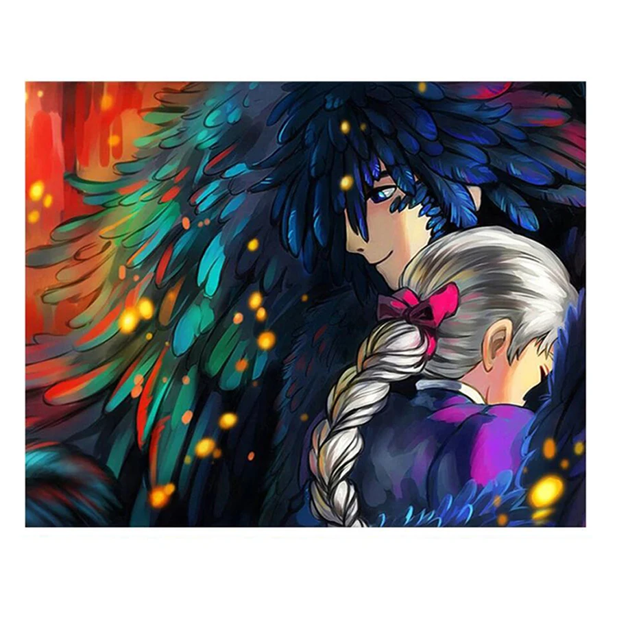 

NEW 5D DIY Diamond Painting Crystal Diamond Anime Couple Cross Stitch Square / Round Drill Home Decor Diamond Embroidery Art