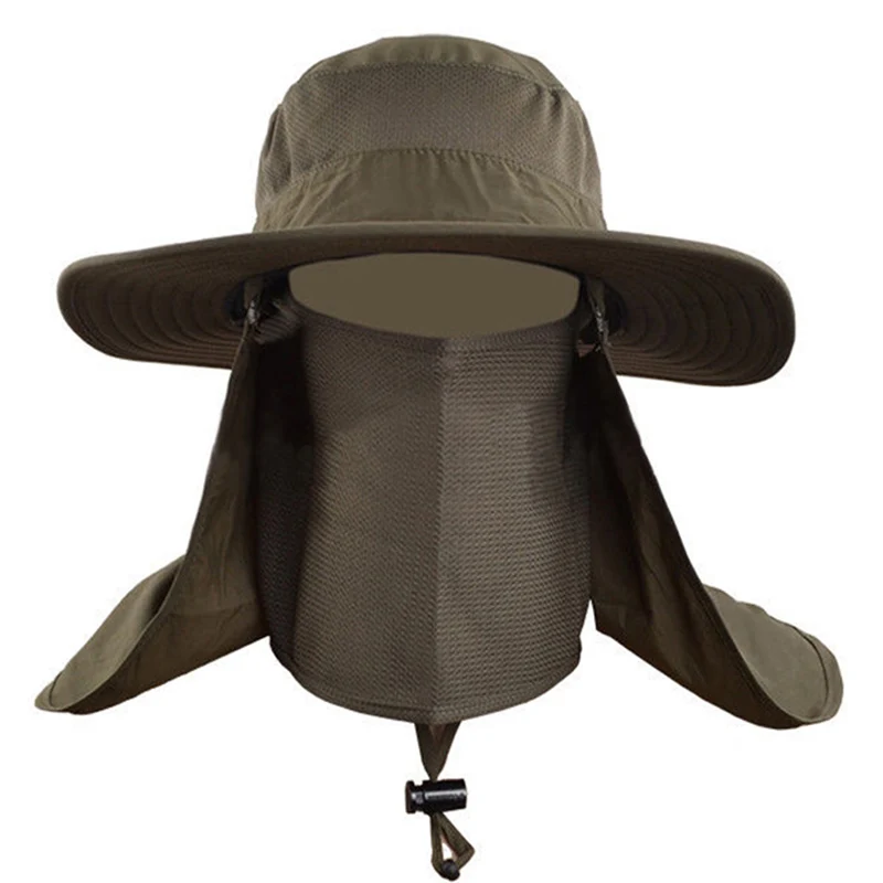

Outdoor Men Women Large Round Brim Sun Block Quick Drying Fishing Hats Summer Sun Cap For Travel Mountain Climbing Bucket Hat