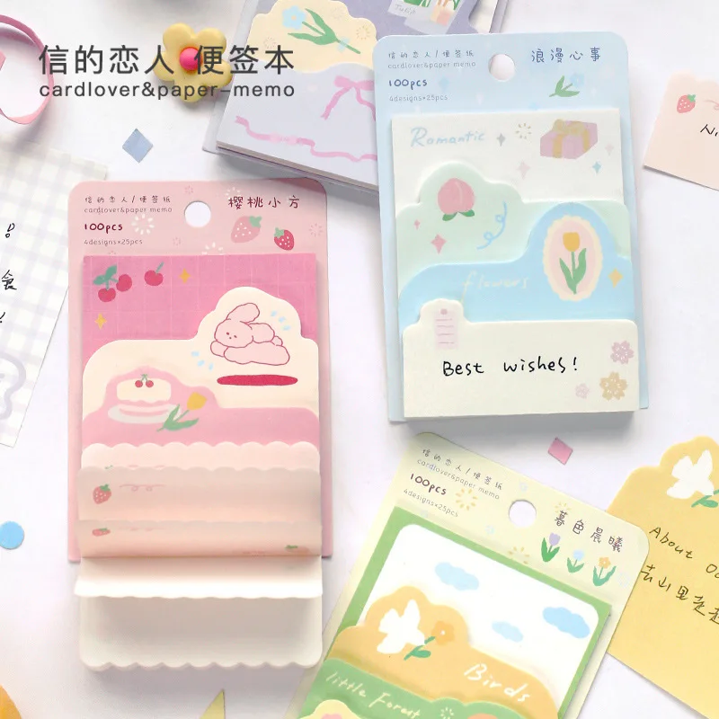 JIANWU 100 листов Kawaii Sweet Dream Series Memo Pad Salt Fresh Planner List Paper Decoration Journal канцелярские