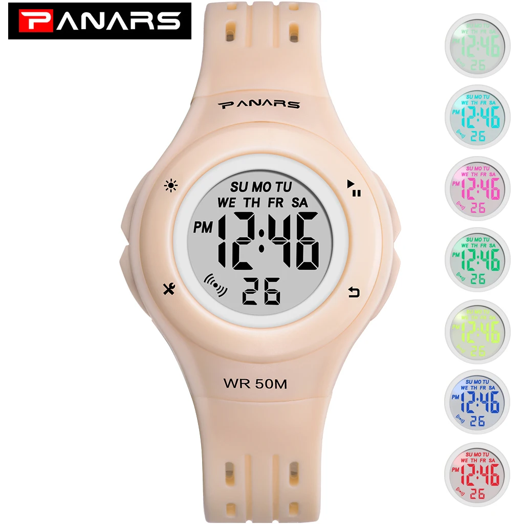 

2021PANRS New Luxury Designer Date Sports Outdoor Women's Electronic Watch Casual Waterproof Luminous
