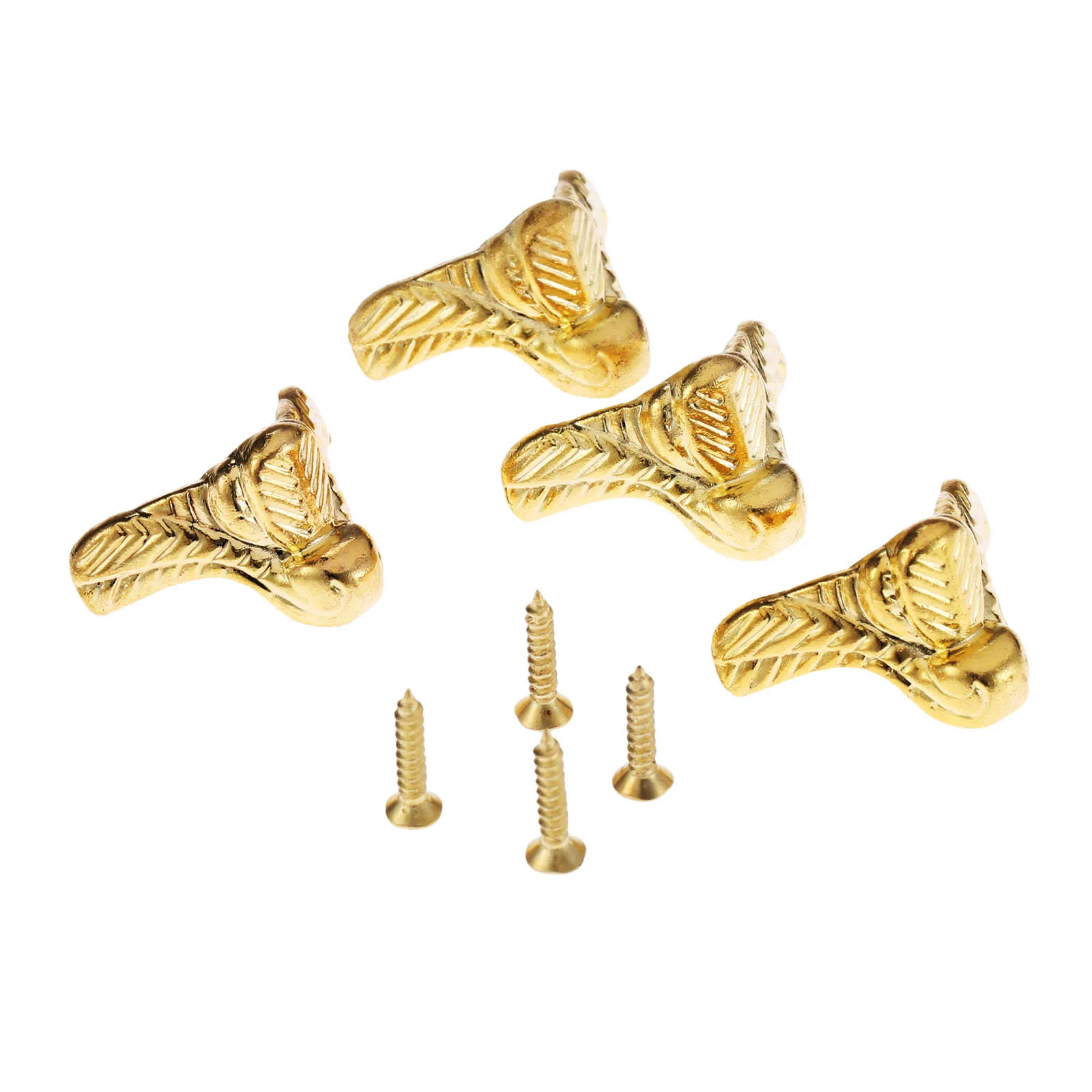 4 шт/комплект золотой Угловые протекторы угловых кронштейнов W/Винты фотоальбом