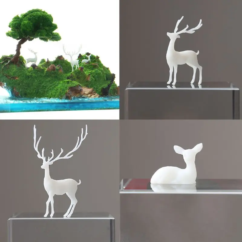 3 шт. силиконовые мини лося олень Моделирование смолы плесень ювелирные изделия