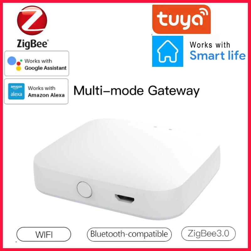 

Умный сетевой шлюз Tuya ZigBee 3,0 с поддержкой Wi-Fi и Bluetooth