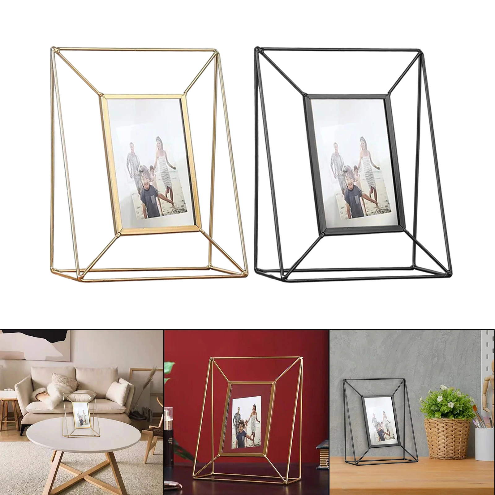 6 &quotПлавающая стеклянная металлическая фоторамка декоративная Современная