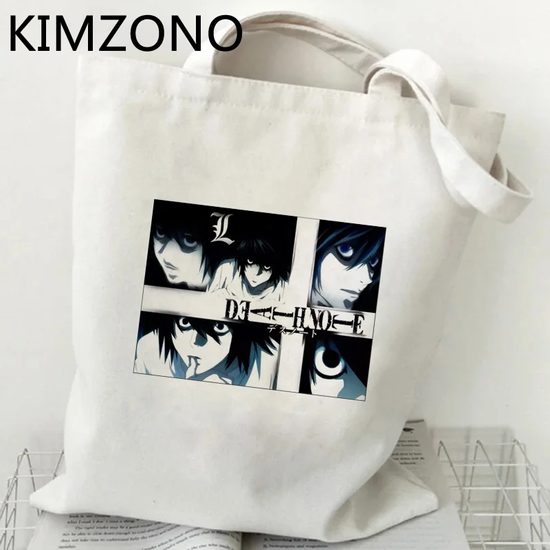 

Death Note shopping bag bolso shopping grocery recycle bag canvas cotton bag cloth sac cabas net bolsas reutilizables cabas