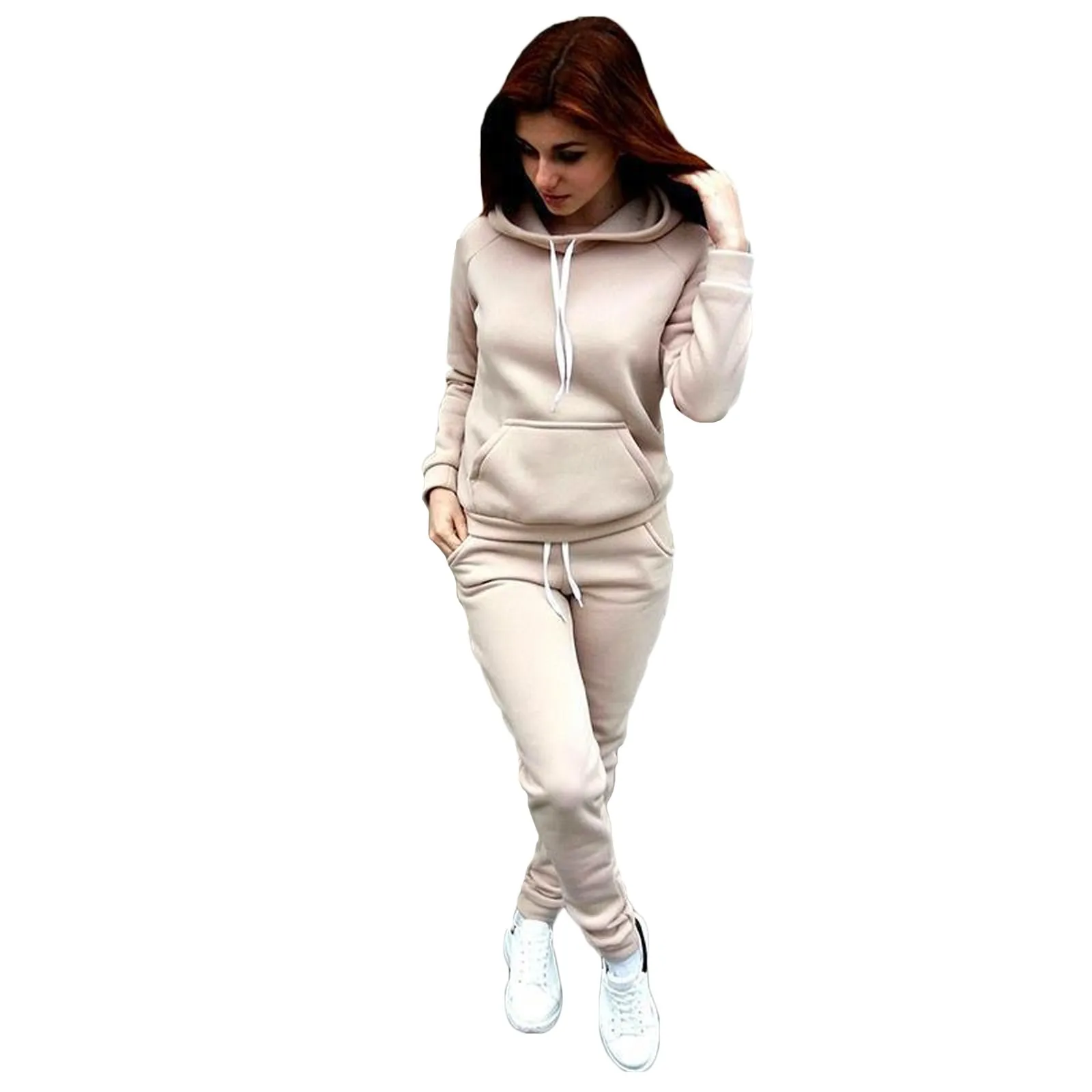Women Blacklessolid Color Sets Zipper Wear Lounge Wear Suit Sport Set Tops+pants Las Mujeres Sweetshirts Спортивный Костюм Женск