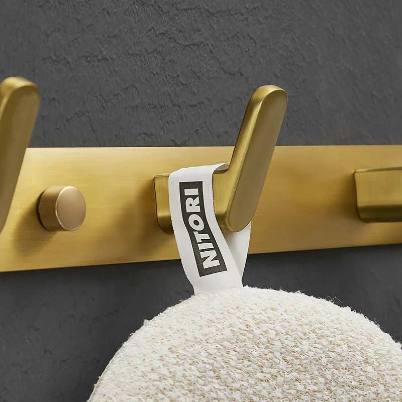 Крючки Tuqiu для халатов одежды шляп рядов матовый золотой крючок халата