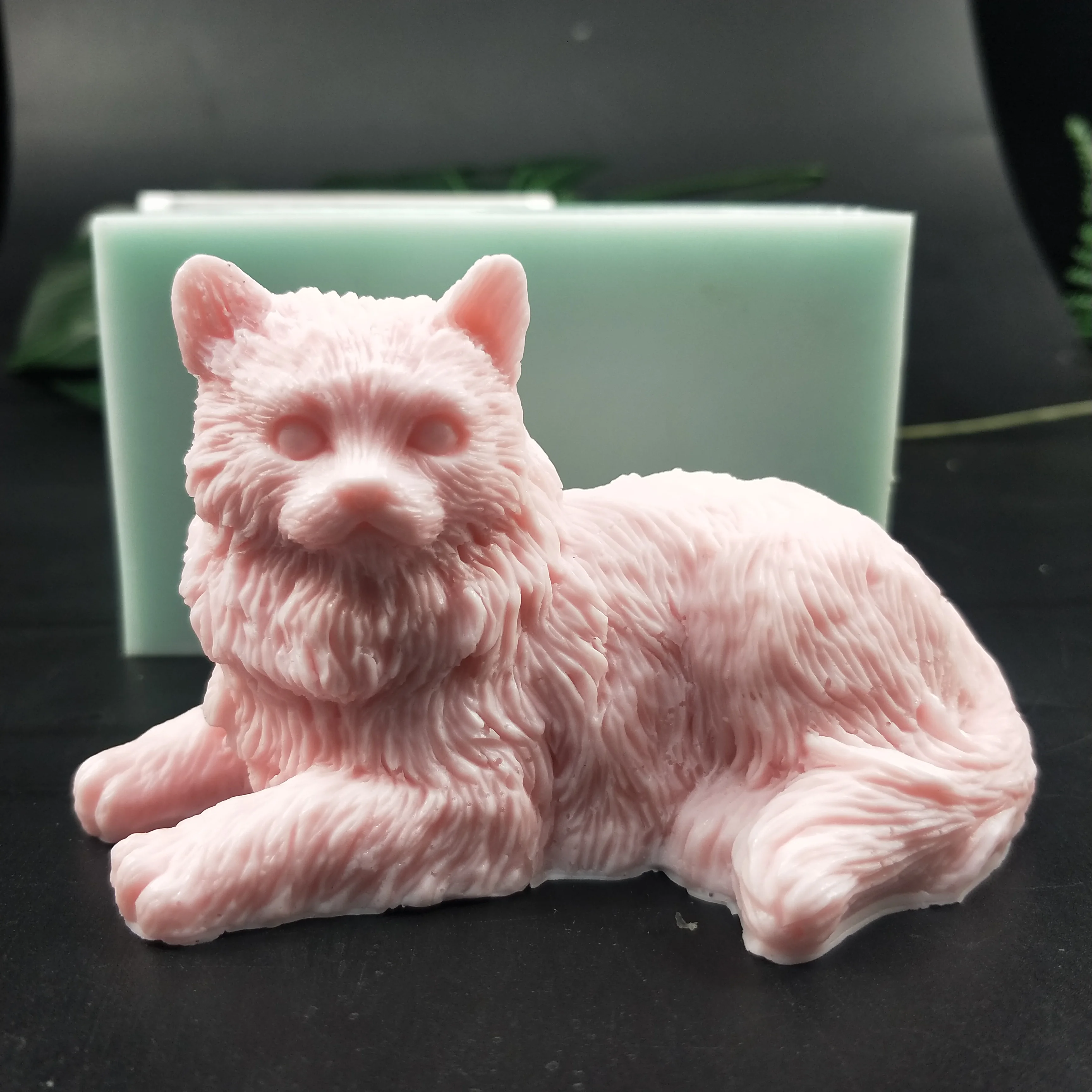 Cat Mold Silicone Soap Mould Animals Longhair Cat Handmade Soap Making Molds Candle Mold Silicone Resin Clay Mold DW0193 PRZY 3D