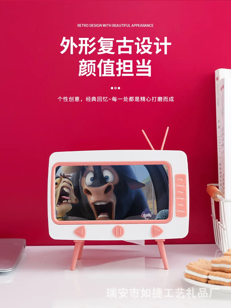 

Creative TV Tissue Box Household Kitchen Tissue Storage Paper Box Function Mobile Phone Shelf