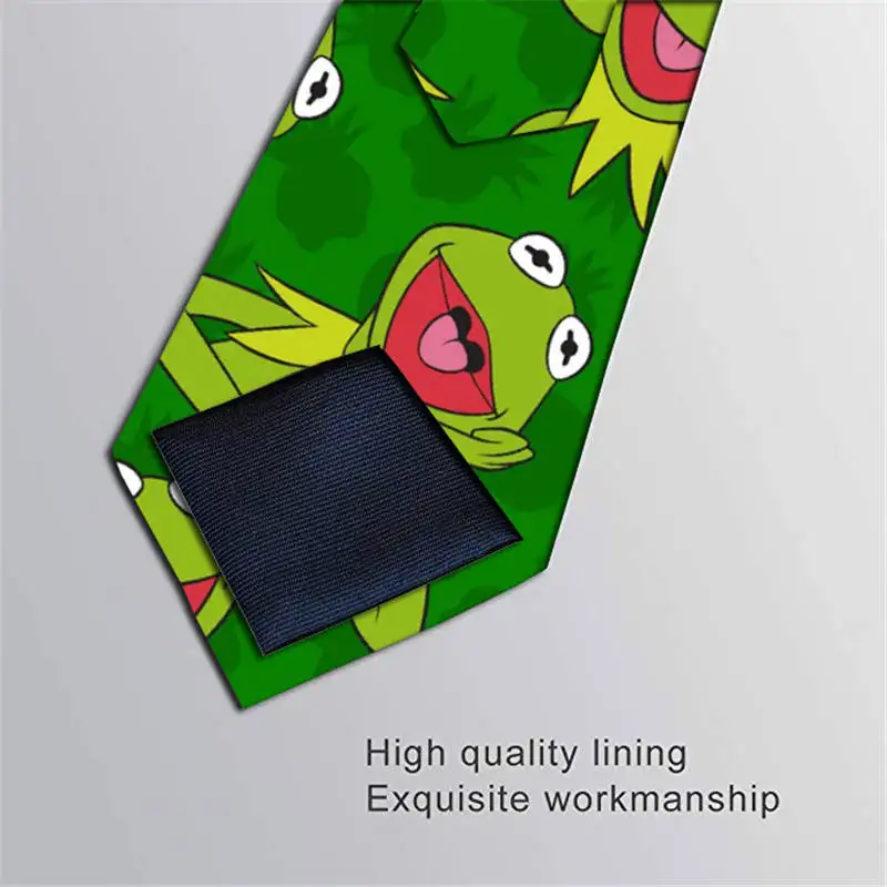Модный мужской галстук с принтом подсолнуха лягушки Повседневный 8 см нейлоновый