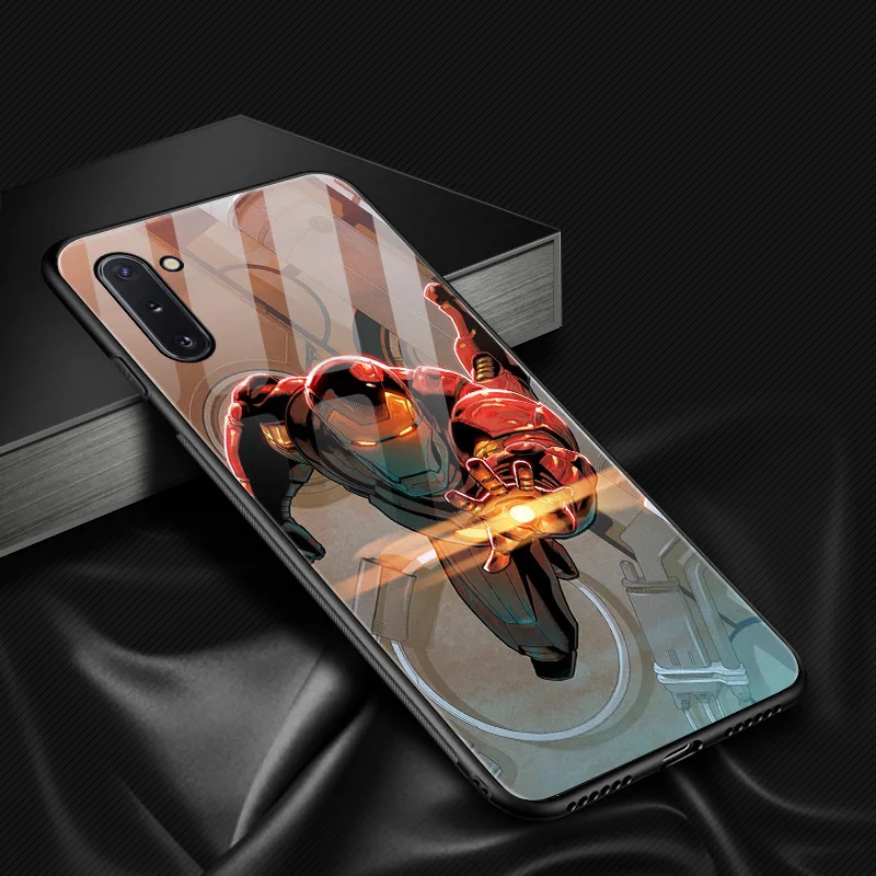 Чехол для Samsung Note 10 plus Marvel Avengers жесткий чехол из закаленного стекла S8 S9 S10 Plus S10e Note8 9