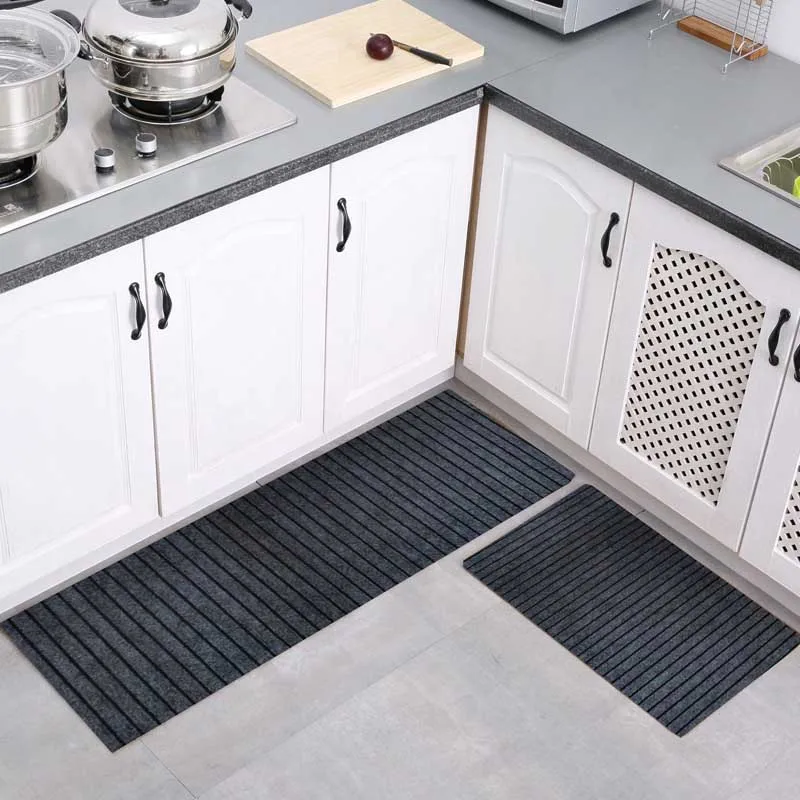 Коврик для спальни гостиной в полоску нескользящий маслостойкий дома кухни