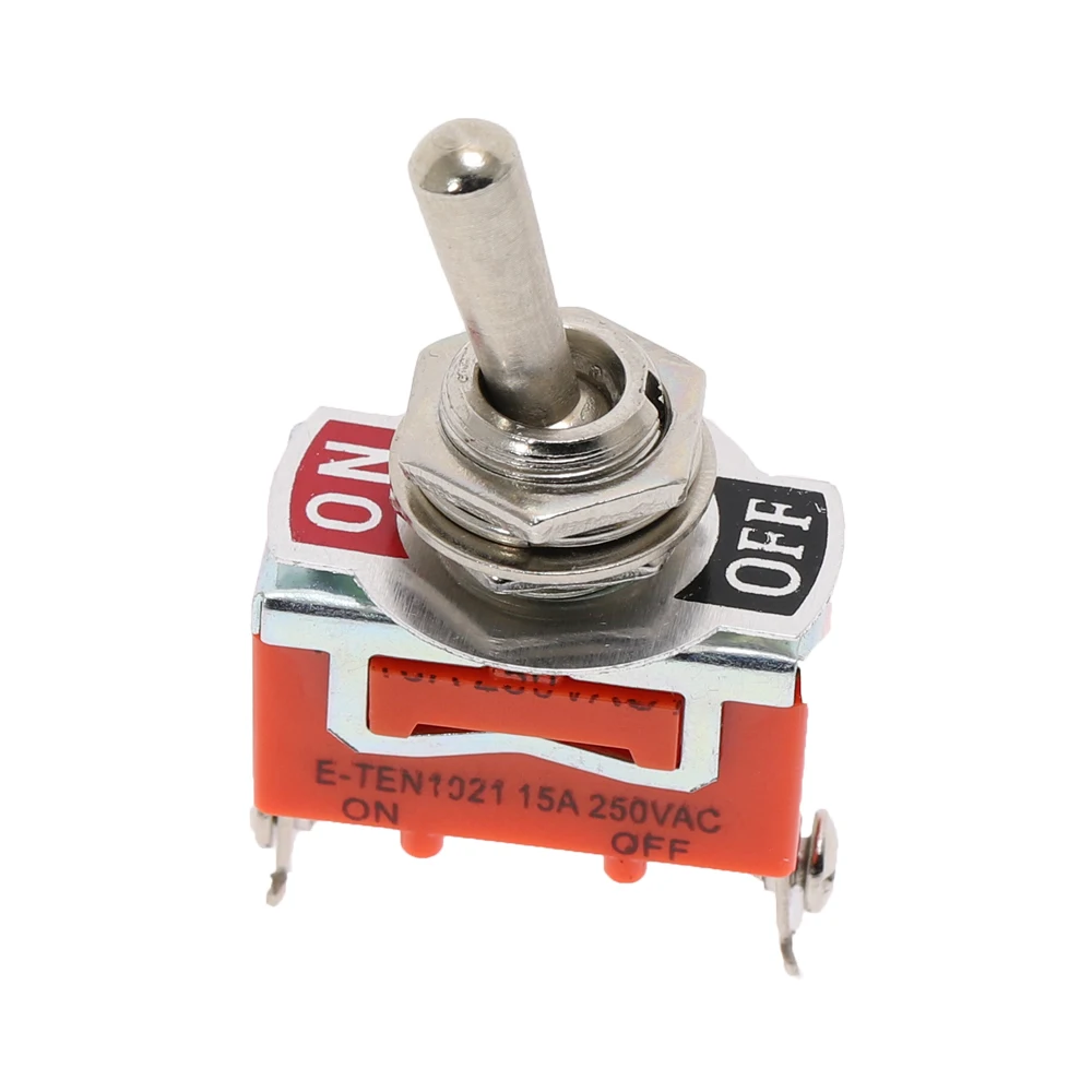 1 шт. E TEN1021 тумблер 2 Pin SPST терминала ВКЛ ВЫКЛ 15A 250V оранжевый кулисный