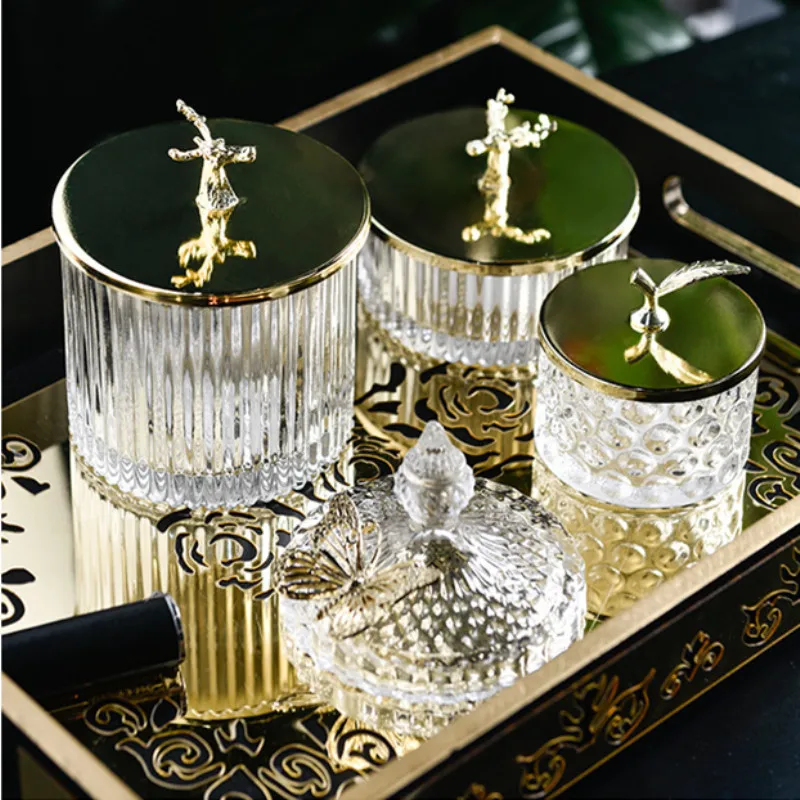 

Glass Storage Containers with Lid Candy Jars Storage Jars Food Storage Container Snacks Tea Spice Cereal Kitchen Decoration