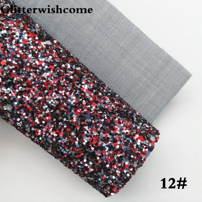 Glitterwishcome 21X29 см А4 Размер синтетическая кожа, матовая массивная блестящая кожа, искусственная ткань из искусственной кожи винил для бантов, GM042A - Цвет: 12