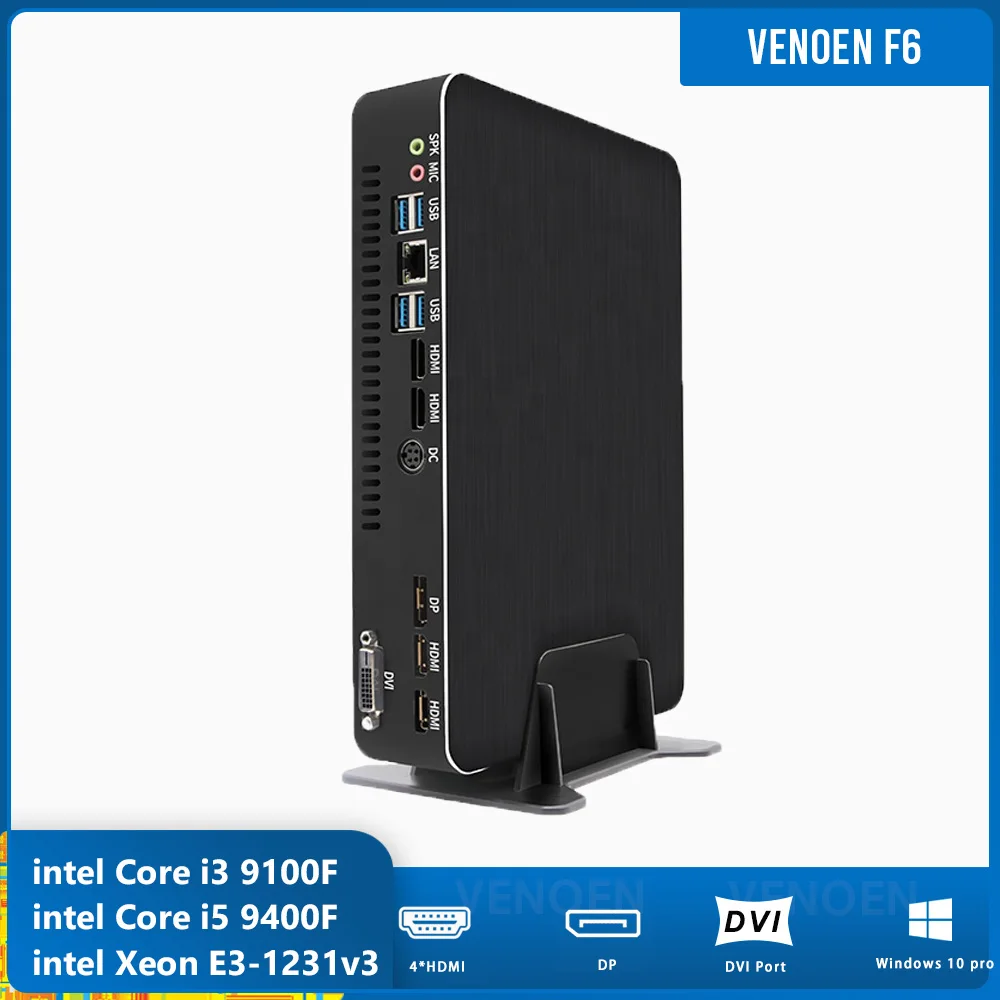 NVIDIA 9th minipc Intel Core I3 9100F I5 9400F Xeon v3 GTX1050 1050ti неттоп с HD DP DVI VGA BT 2ddr4 64 Гб Windows 10|Мини ПК| |