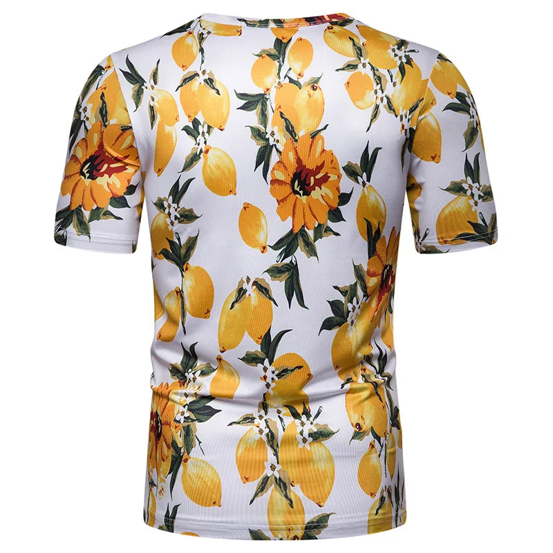 

New Summer Men Beach Style Printing Short Sleeve T Shirt Tx71