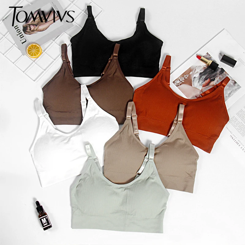 

Бюстгальтер TOMVIVS хлопковый бесшовный, для женщин, для фитнеса